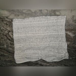 White Lace Bandeau Crop Top by Papaya – Size M